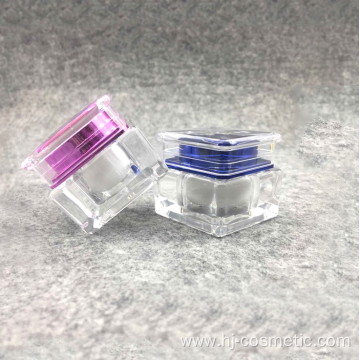 OEM/ODM high quality clear acrylic square cosmetic jars with good price